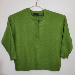 Lane Bryant Green Button Henley Sweater Women's Size 18/20